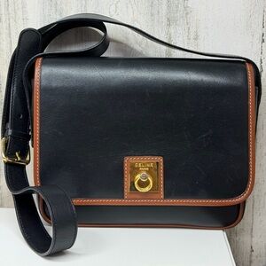 Vintage Celine Leather Crossbody Bag